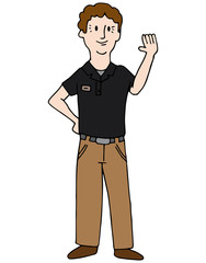 Male Customer Service Worker