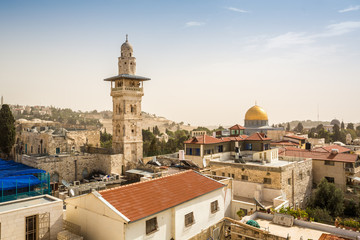Fototapeta premium Panorama of Jerusalem city center, Israel