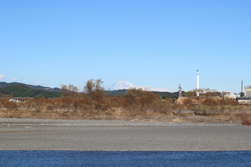 大井川の河川敷