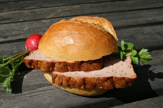 bio-leberk&auml;se semmel lifestyle shabby chic nat&uuml;rlich rustikal country bayrischer fleischk&auml;se