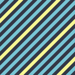 Obraz premium Seamless geometric pattern. Stripy texture for neck tie. Diagonal contrast strips on background. Contrast cold blue, yellow colors. Vector