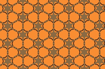 Орнамент с элементами оранжевого и горчичного цветов. 4
