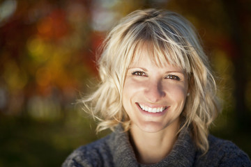 Portrait Of A Mature Woman Smiling At The Camera