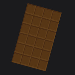 Chocolate bar icon, modern minimal flat design style, vector illustration 