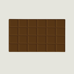 Chocolate bar icon, modern minimal flat design style, vector illustration 