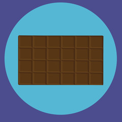 Chocolate bar icon, modern minimal flat design style, vector illustration 