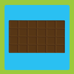 Chocolate bar icon, modern minimal flat design style, vector illustration 