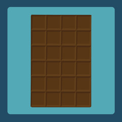Chocolate bar icon, modern minimal flat design style, vector illustration 