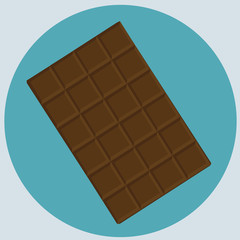 Chocolate bar icon, modern minimal flat design style, vector illustration 
