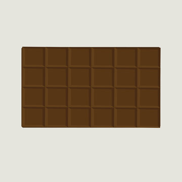 Chocolate bar icon, modern minimal flat design style, vector illustration 