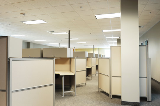 cubicles in office