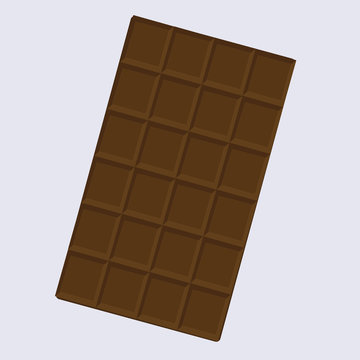Chocolate bar icon, modern minimal flat design style, vector illustration 