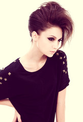 image of a beautiful woman on light background
