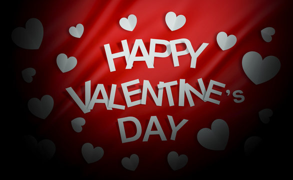 Happy Valentine Day, red background