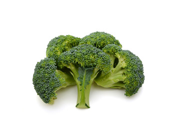 Fresh Broccoli isolated on the white background.