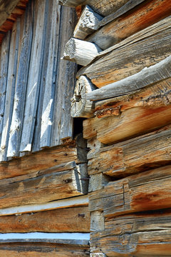 Barn Wall
Detail of a pioneer barn from the Mormon settlement in Grand Tetons National Park.