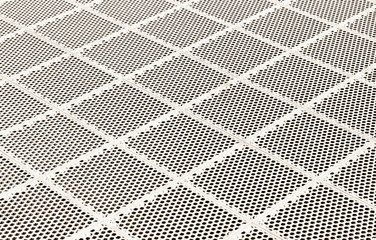 Abstract metal grid background. Silver metal grate background. Steel mesh floor.
