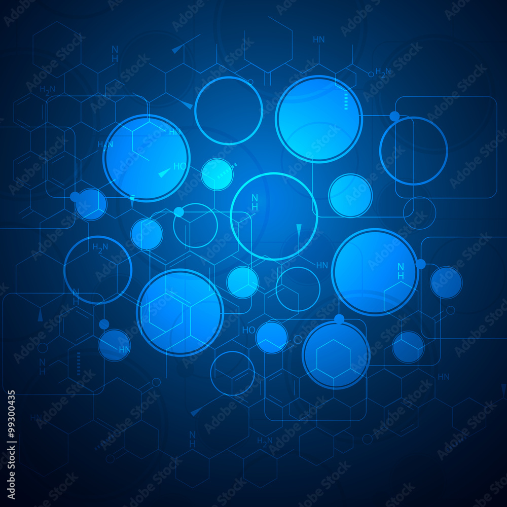 Poster vector abstract background tech science innovation concept design