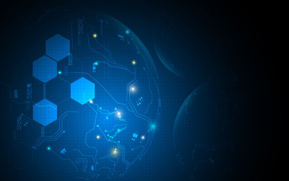 vector abstract background communication tech sphere innovation concept design