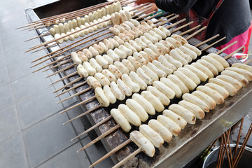 Grilled banana on the oven