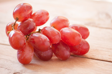 Grapes on a wooden table