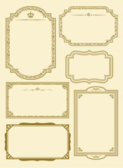 Fototapeta premium decorative gold frame set Vector