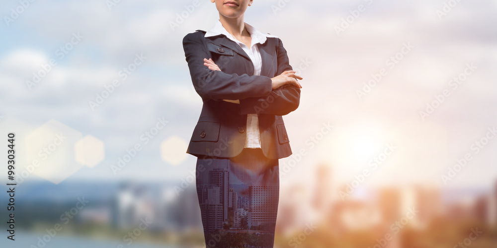 Wall mural confident business leader