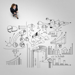 Businesswoman with coffee cup