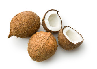 halved coconut