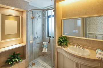 interior of modern bathroom
