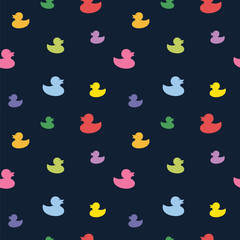 Duck vector art background design for fabric and decor. Seamless