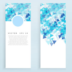 Vector banners and triangles. 