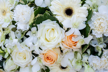wedding decorated on beach wedding setup