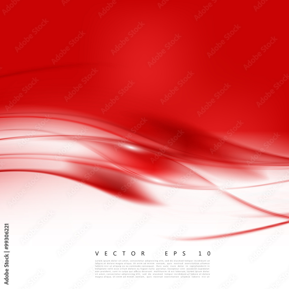 Sticker red background curve.