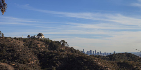 Los Angeles, California, January 1, 2016: Los Angeles skyline from the Griffith Observatory in...