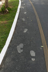 Fototapeta premium sign of walking lane