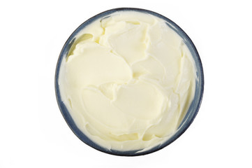 Fototapeta na wymiar sour cream cheese in bowl