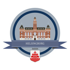Fototapeta premium Helsingborg ribbon banner