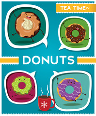 Vintage Donut poster design