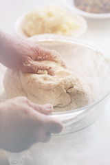 homemade dough preparation