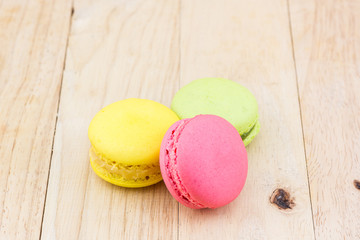 Sweet and colourful french macaron or macaron.