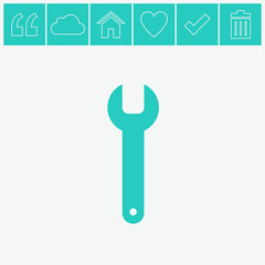 Wrench vector icon.