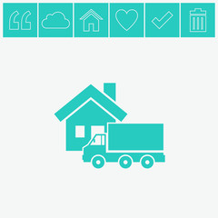 Home delivery vector icon.