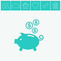 Moneybox vector icon.