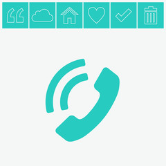 Telephone receiver vector icon.