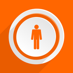 male orange vector flat icon