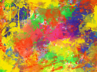  Abstract colour backdrop in acrylic paint. 