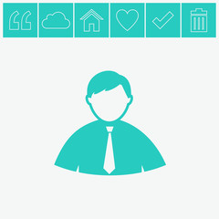 Businessman vector icon.