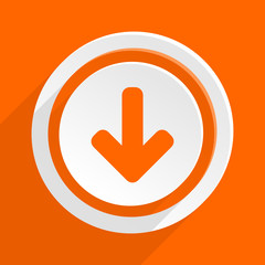 arrow  flat design modern vector orange icon for web and mobile app
