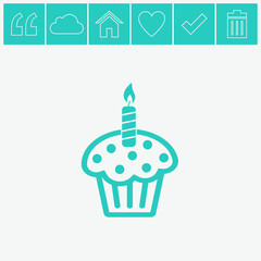 Cake vector icon.